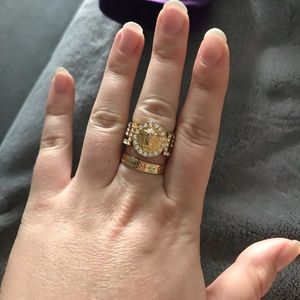 Versace icon Medusa head ring Swarovski crystals